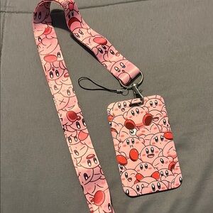 Kirby Nintendo - Lanyard and ID card holder